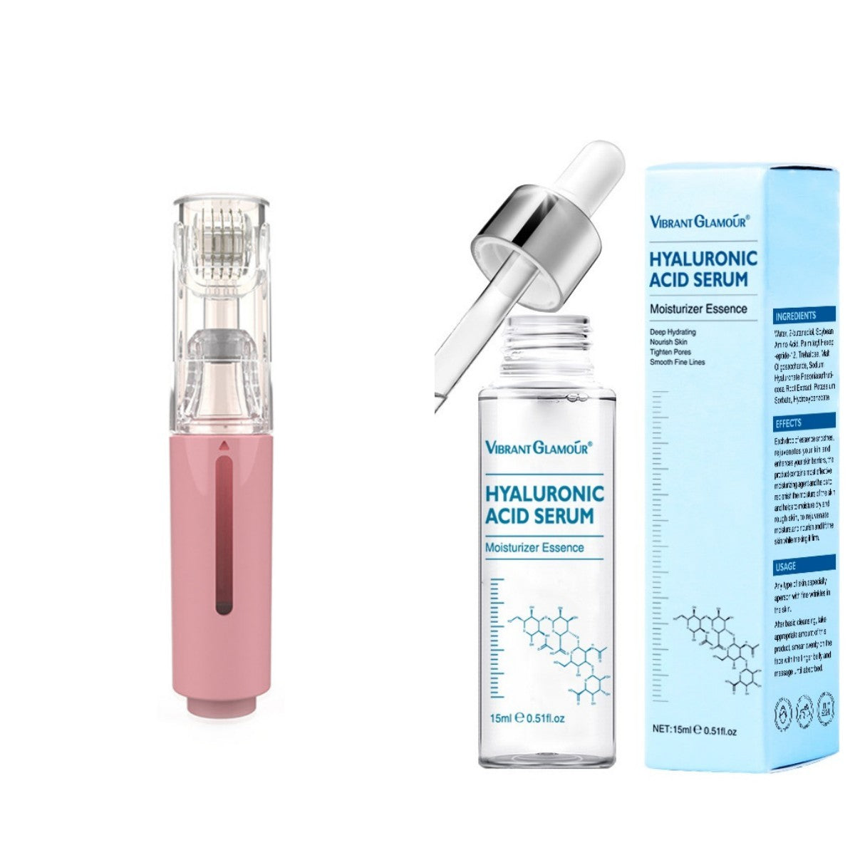 3 In 1 Lip Care Roller Needle Roller Lip Roller, Beard Hair Growth Roller & Serum Applicant