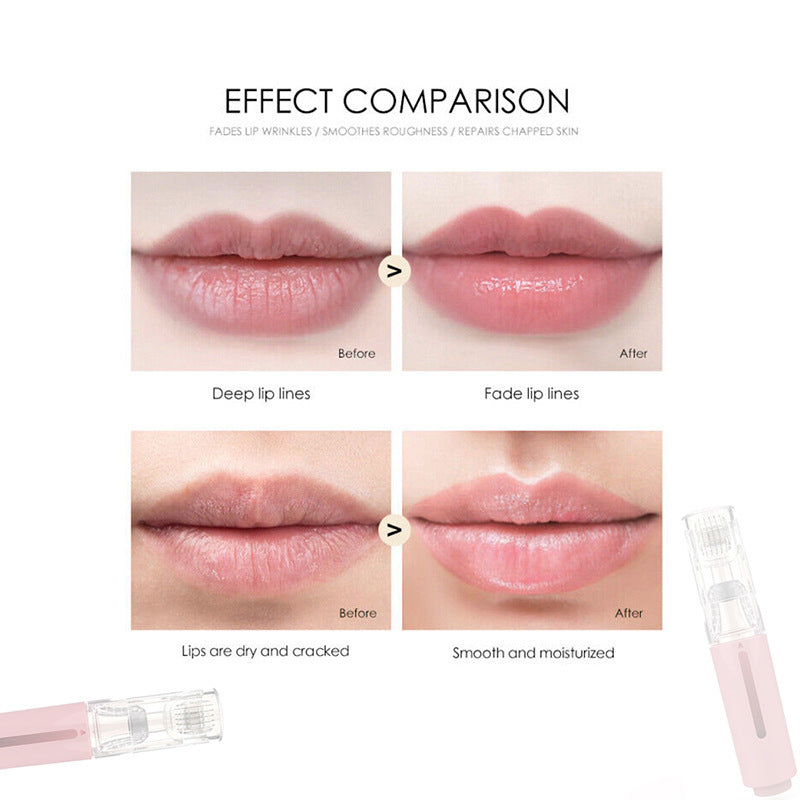 3 In 1 Lip Care Roller Needle Roller Lip Roller, Beard Hair Growth Roller & Serum Applicant