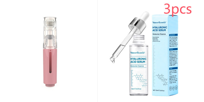 3 In 1 Lip Care Roller Needle Roller Lip Roller, Beard Hair Growth Roller & Serum Applicant