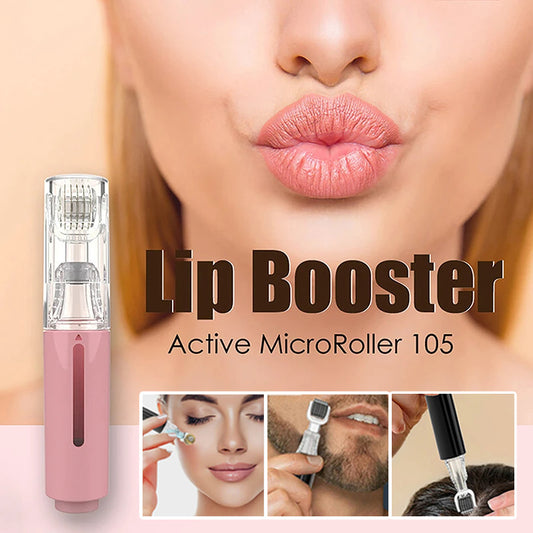 3 In 1 Lip Care Roller Needle Roller Lip Roller, Beard Hair Growth Roller & Serum Applicant